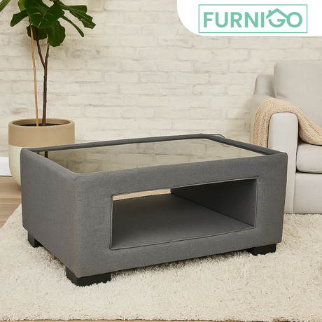 ANGELO Center Table with Top Glass Furnigo
