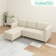 GAYNOUR L-Shape Fabric Sofa Furnigo