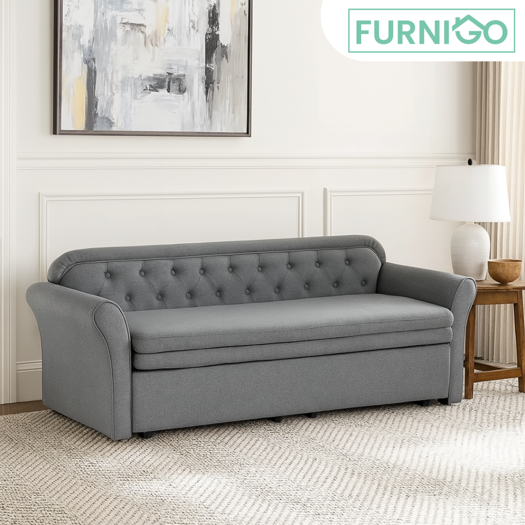 MCKENNA Fabric Sofabed with Storage Furnigo
