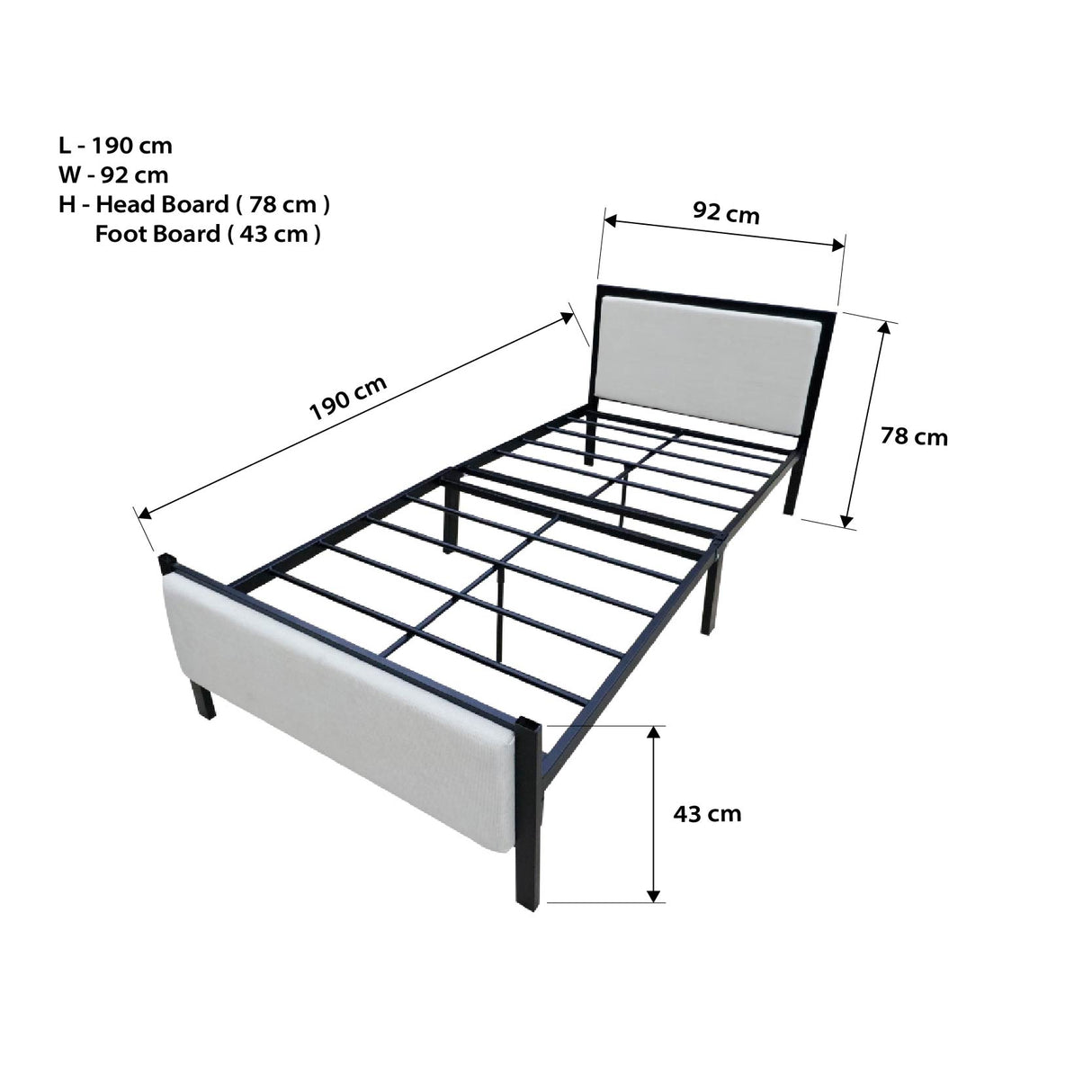 REMAR Metal Bed Frame Affordahome