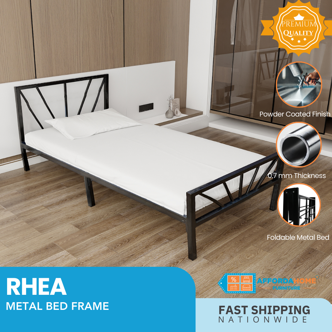 RHEA Metal Bed Frame Affordahome