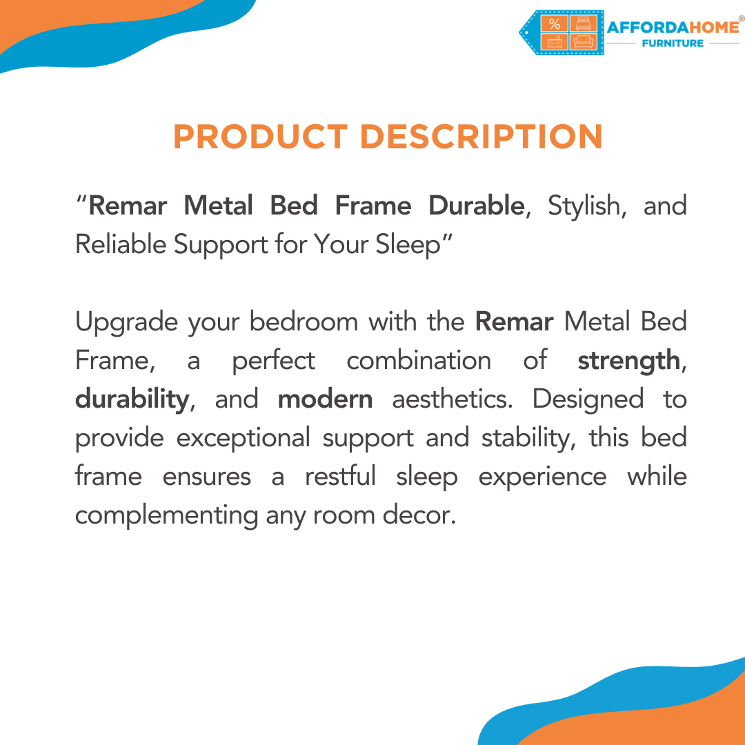 REMAR Metal Bed Frame Affordahome