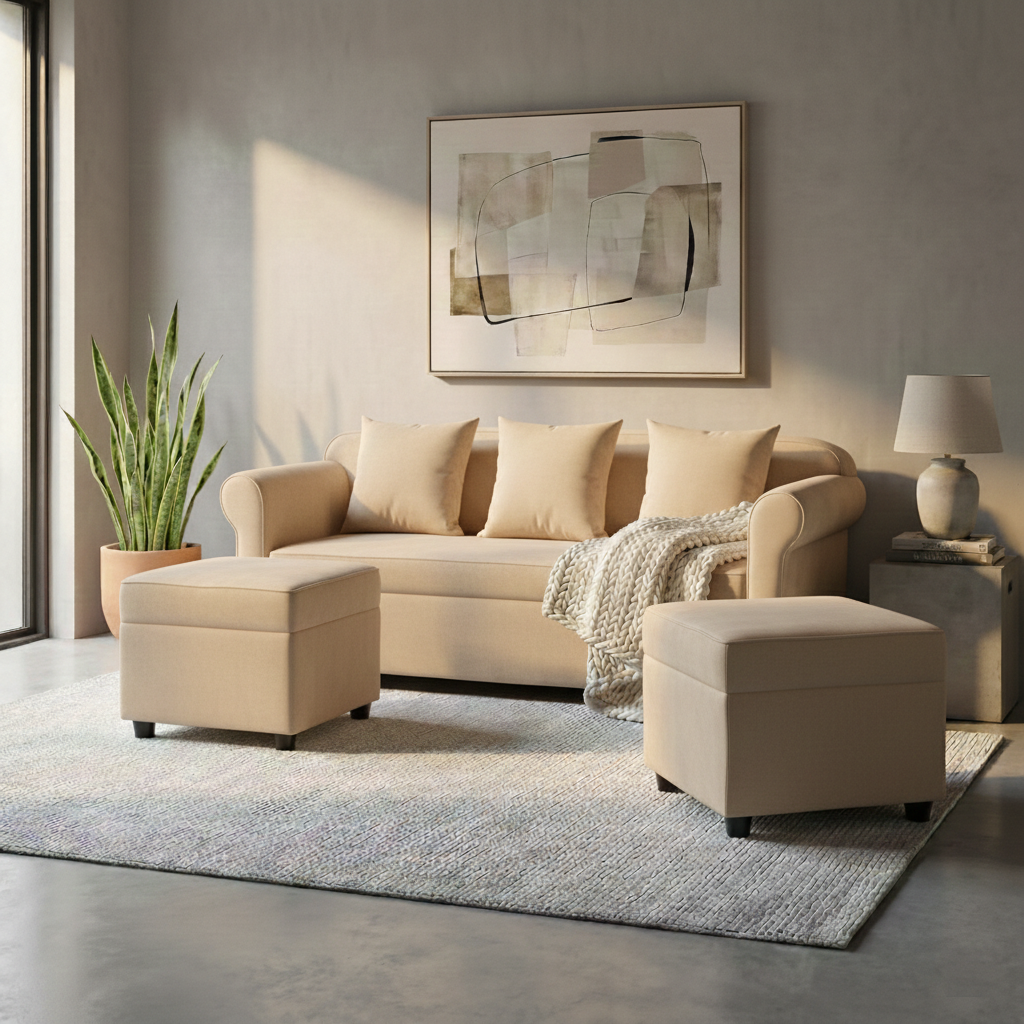 Rome Reversible Fabric Sofa Furnigo