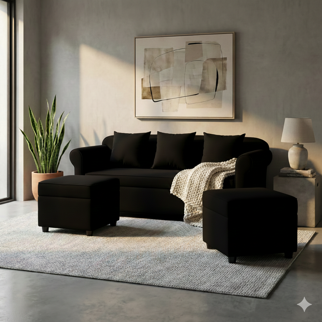 Rome Reversible Fabric Sofa Furnigo