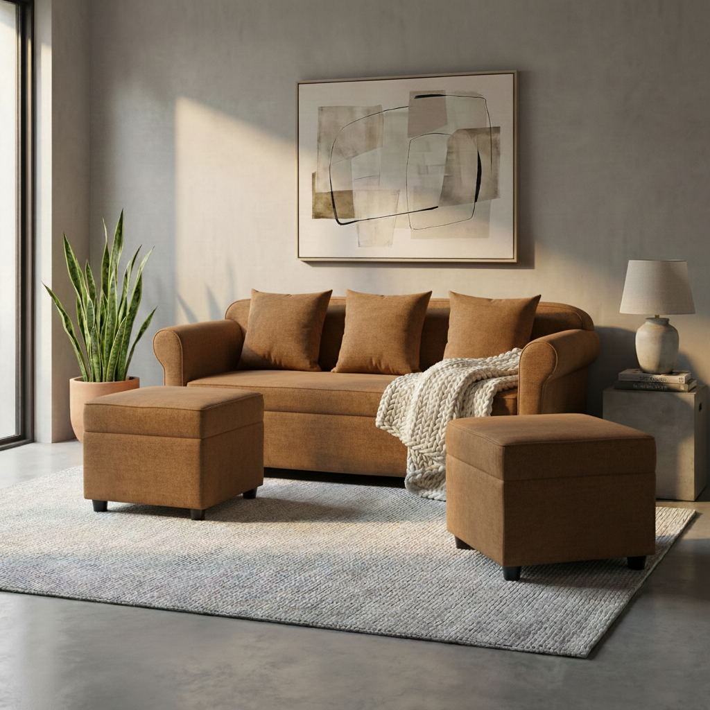 Rome Reversible Fabric Sofa Furnigo