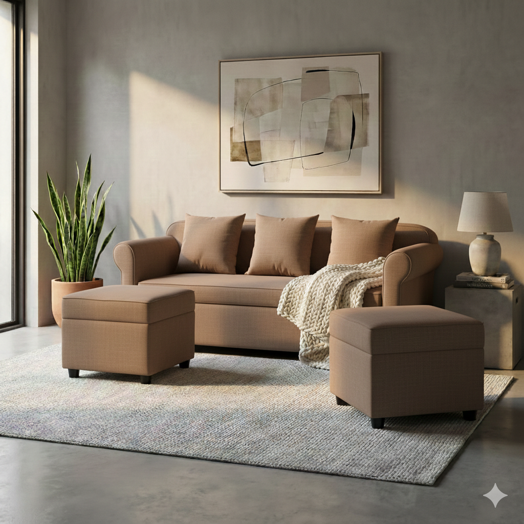 Rome Reversible Fabric Sofa Furnigo