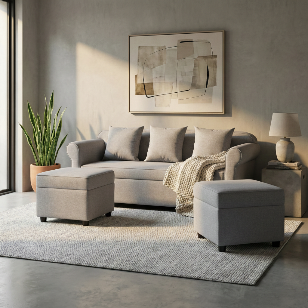 Rome Reversible Fabric Sofa Furnigo