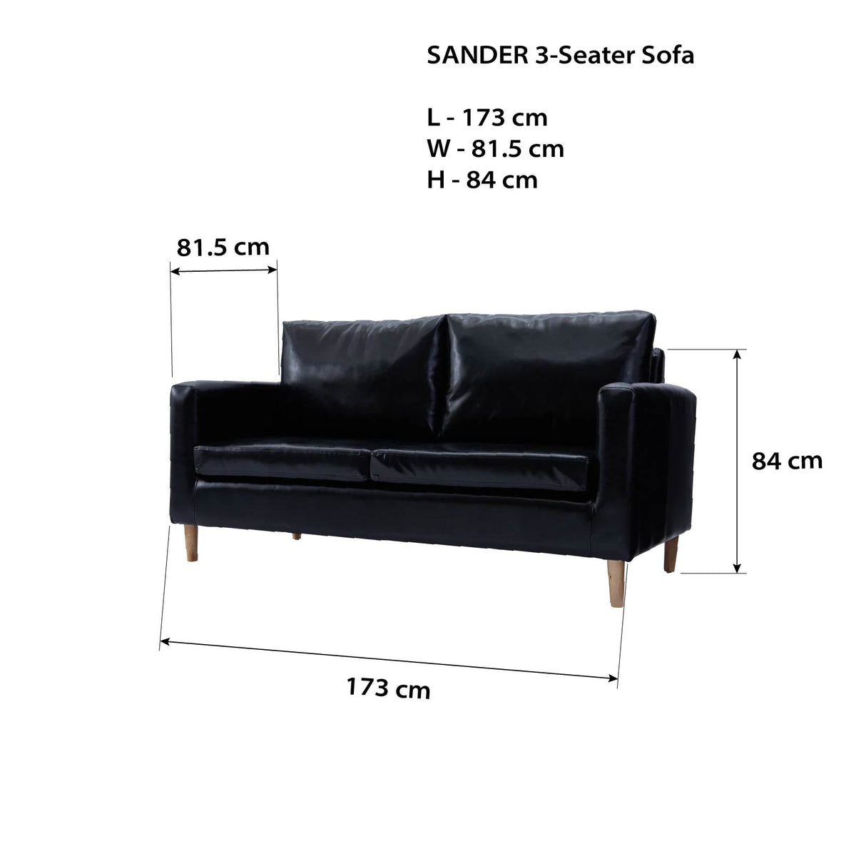 SANDER 3-Seater Sofa Affordahome