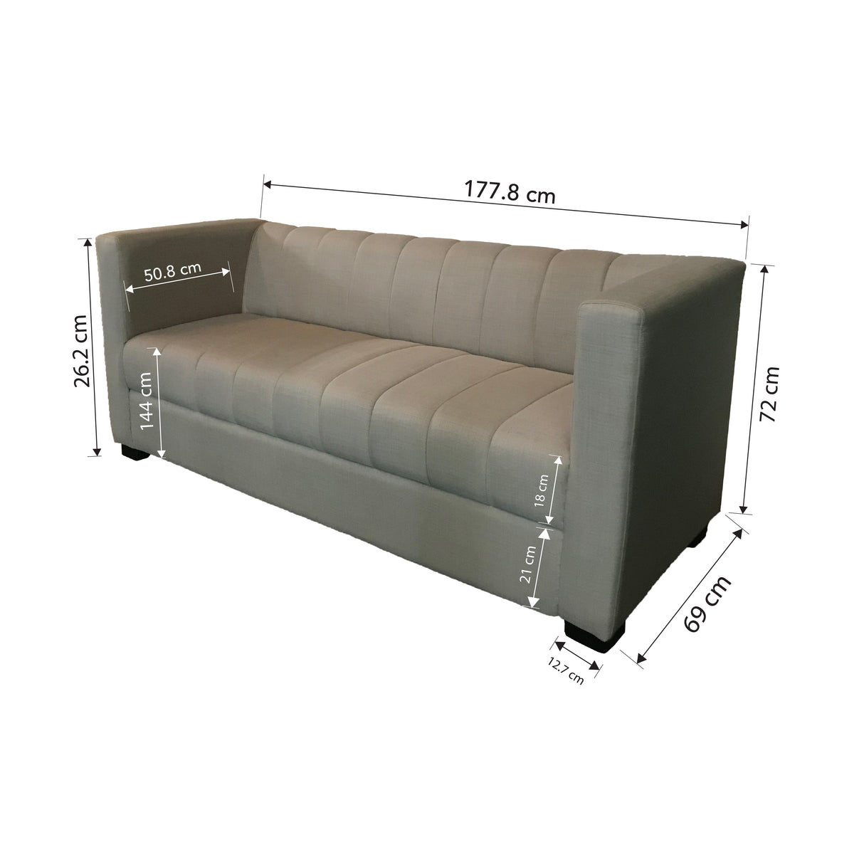 YELA 3-SEATER SOFA WITH OTTOMAN AF Home