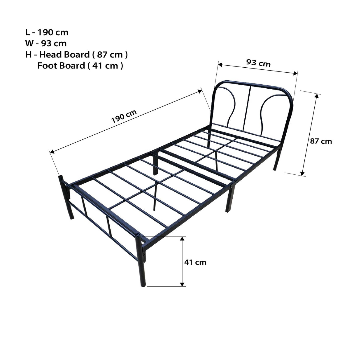 ROY Metal Bed Frame Affordahome