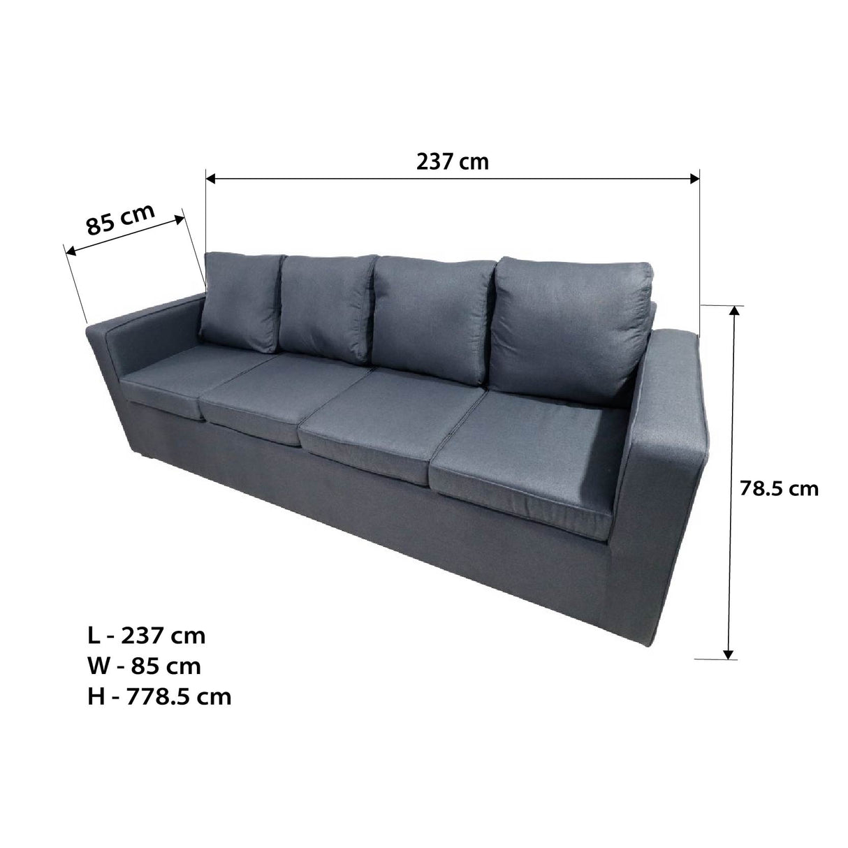 ZEKI 4-Seater Sofa Furnigo
