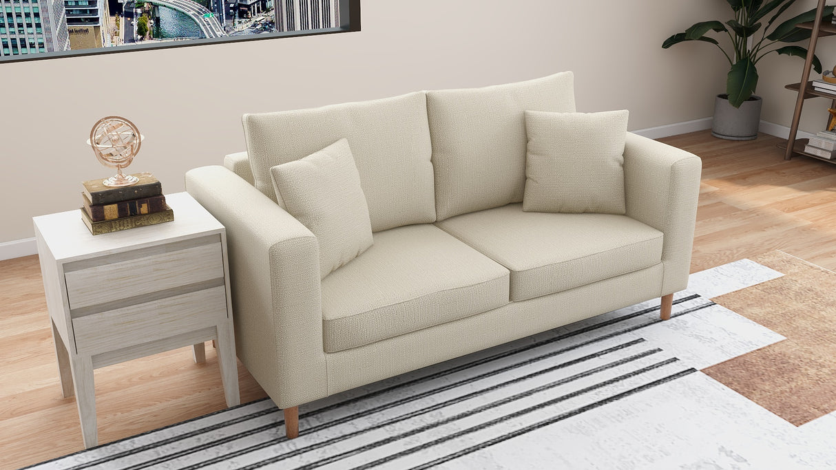 SANDY 2-Seater Fabric Sofa with Pillows Affordahome