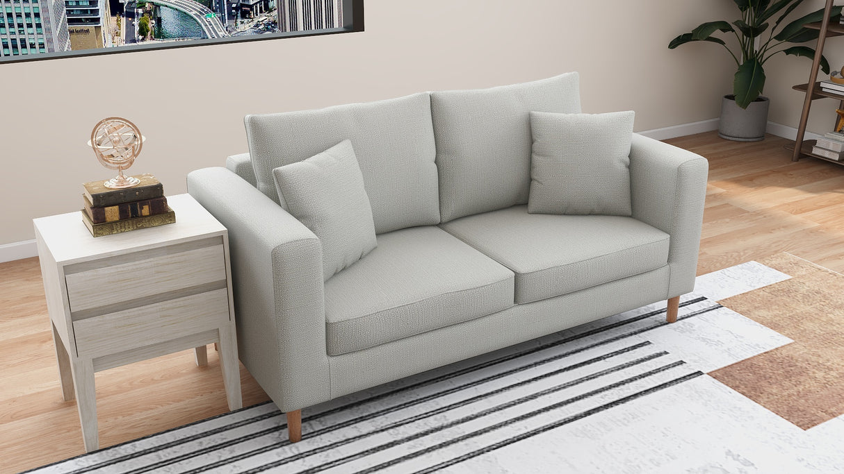 SANDY 2-Seater Fabric Sofa with Pillows Affordahome