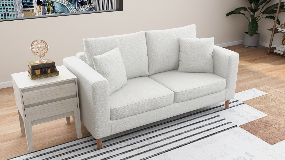 SANDY 2-Seater Fabric Sofa with Pillows Affordahome