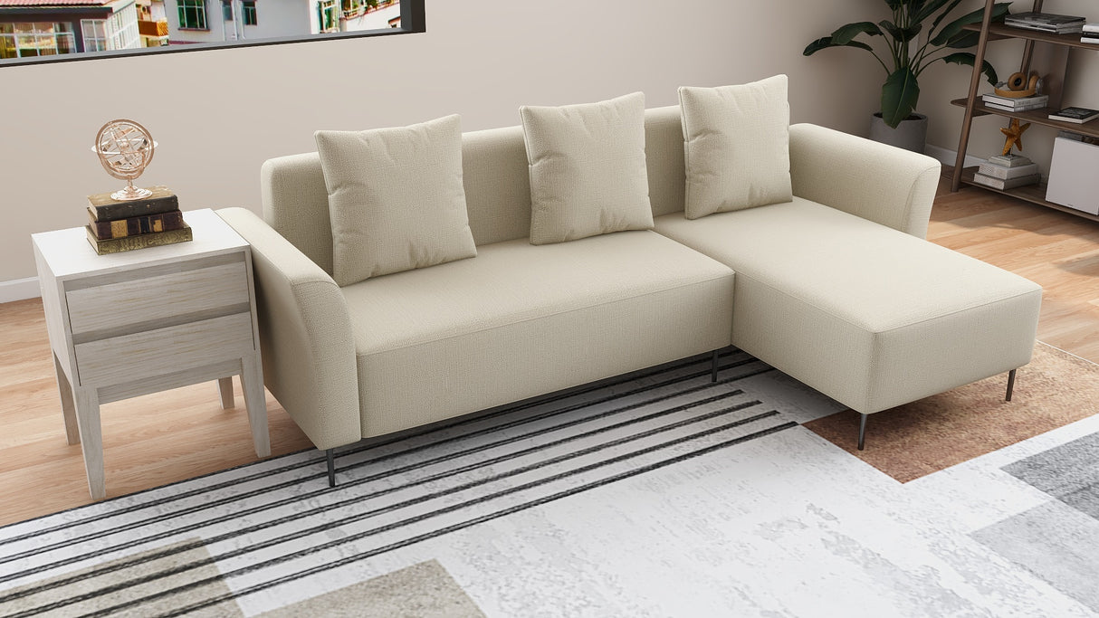 SANTON L-Shape Fabric Sofa Furnigo