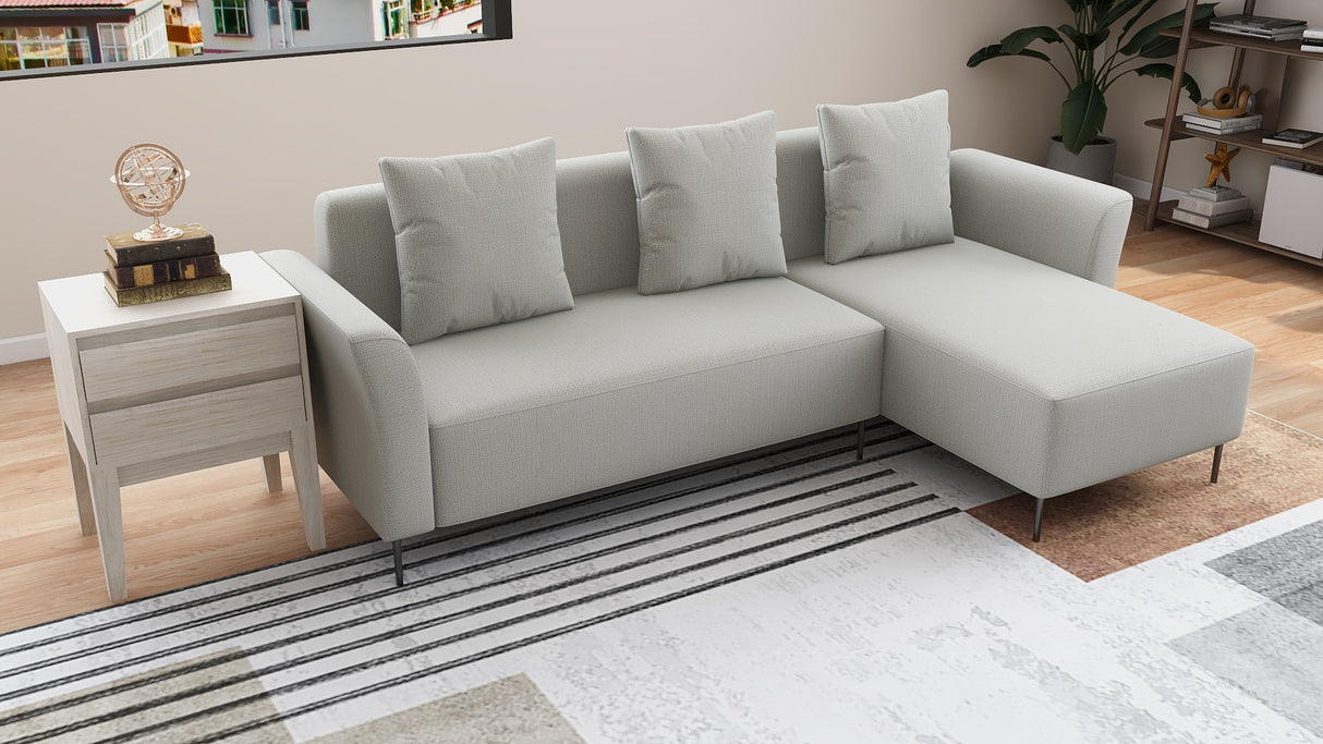 SANTON L-Shape Fabric Sofa Furnigo