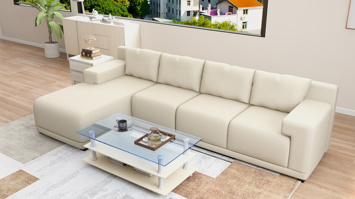 SANTORINI L-Shape Fabric Sofa Luxe Life PH