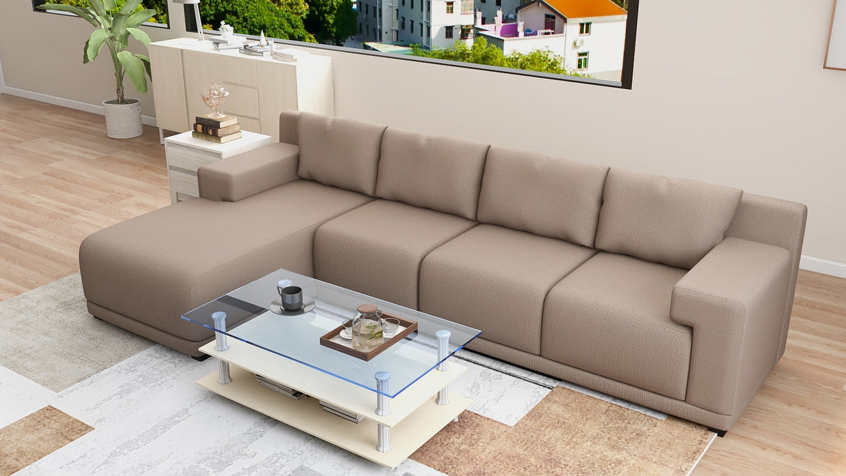 SANTORINI L-Shape Fabric Sofa Luxe Life PH