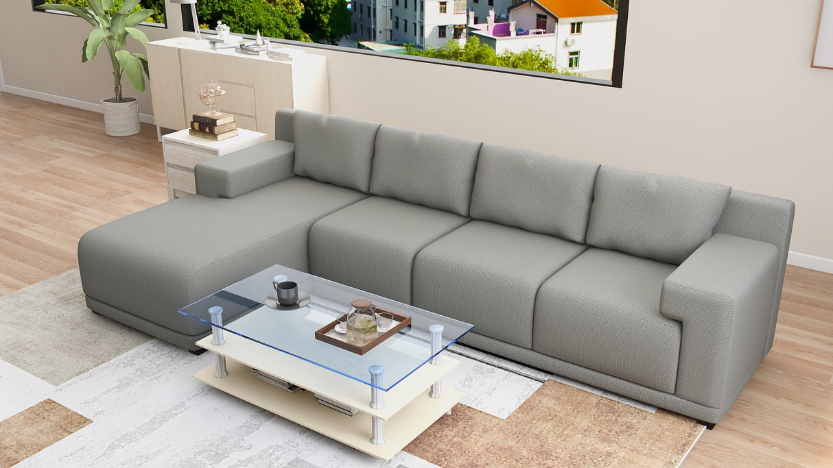 SANTORINI L-Shape Fabric Sofa Luxe Life PH