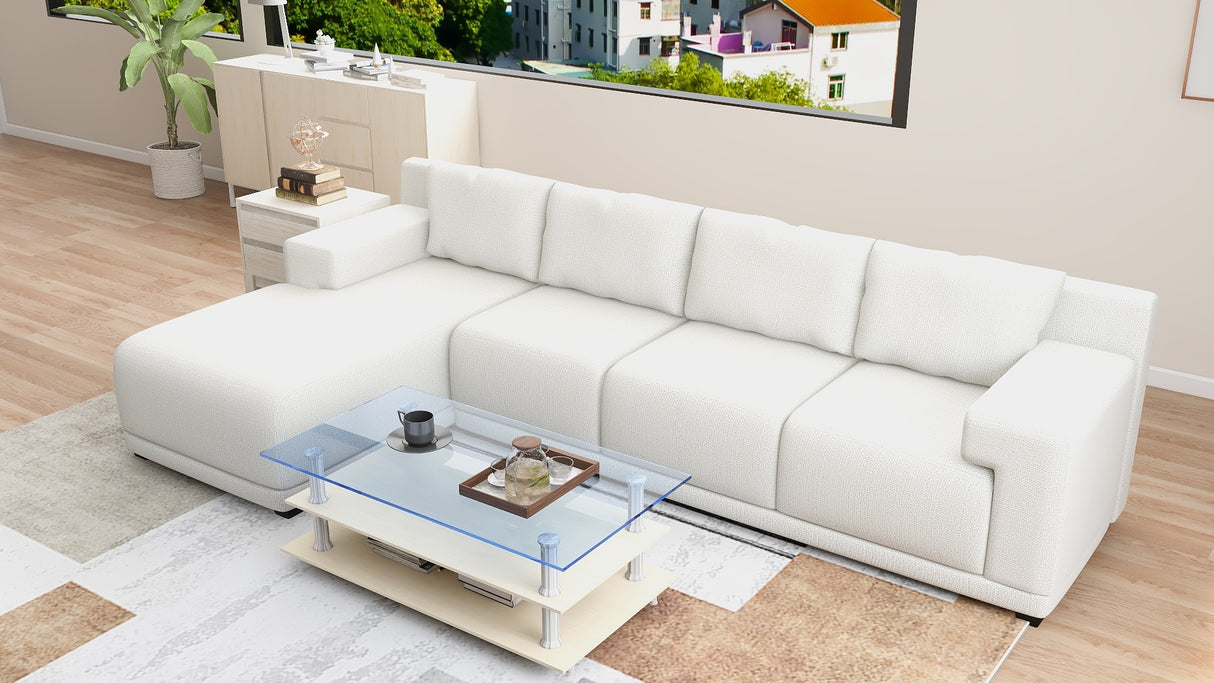 SANTORINI L-Shape Fabric Sofa Luxe Life PH