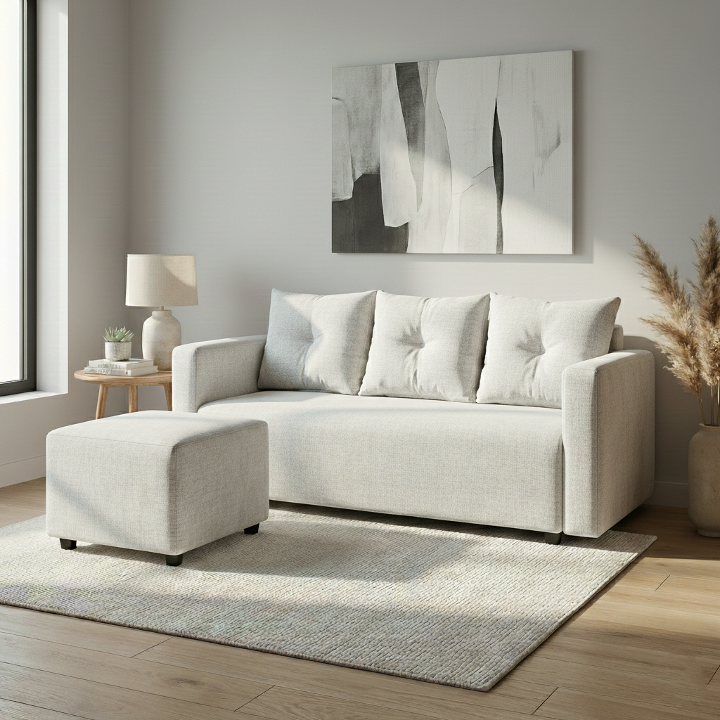 Sarah Reversible Fabric Sofa Affordahome