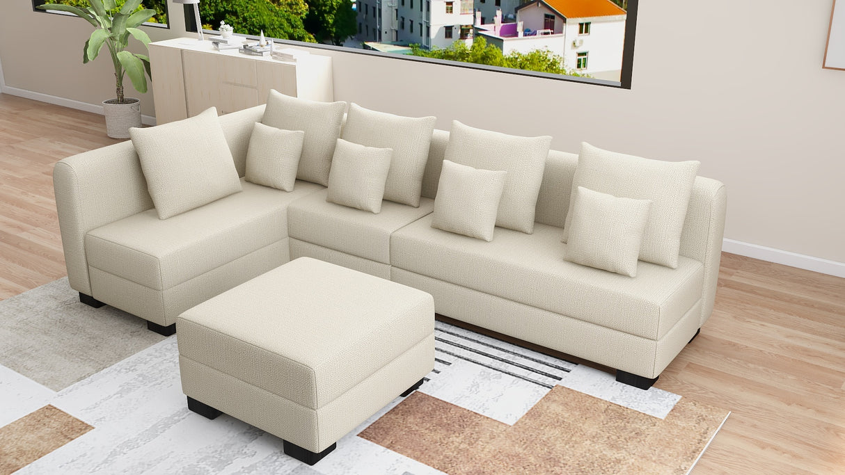 SLANE L-Shape Corner Fabric Sofa Furnigo
