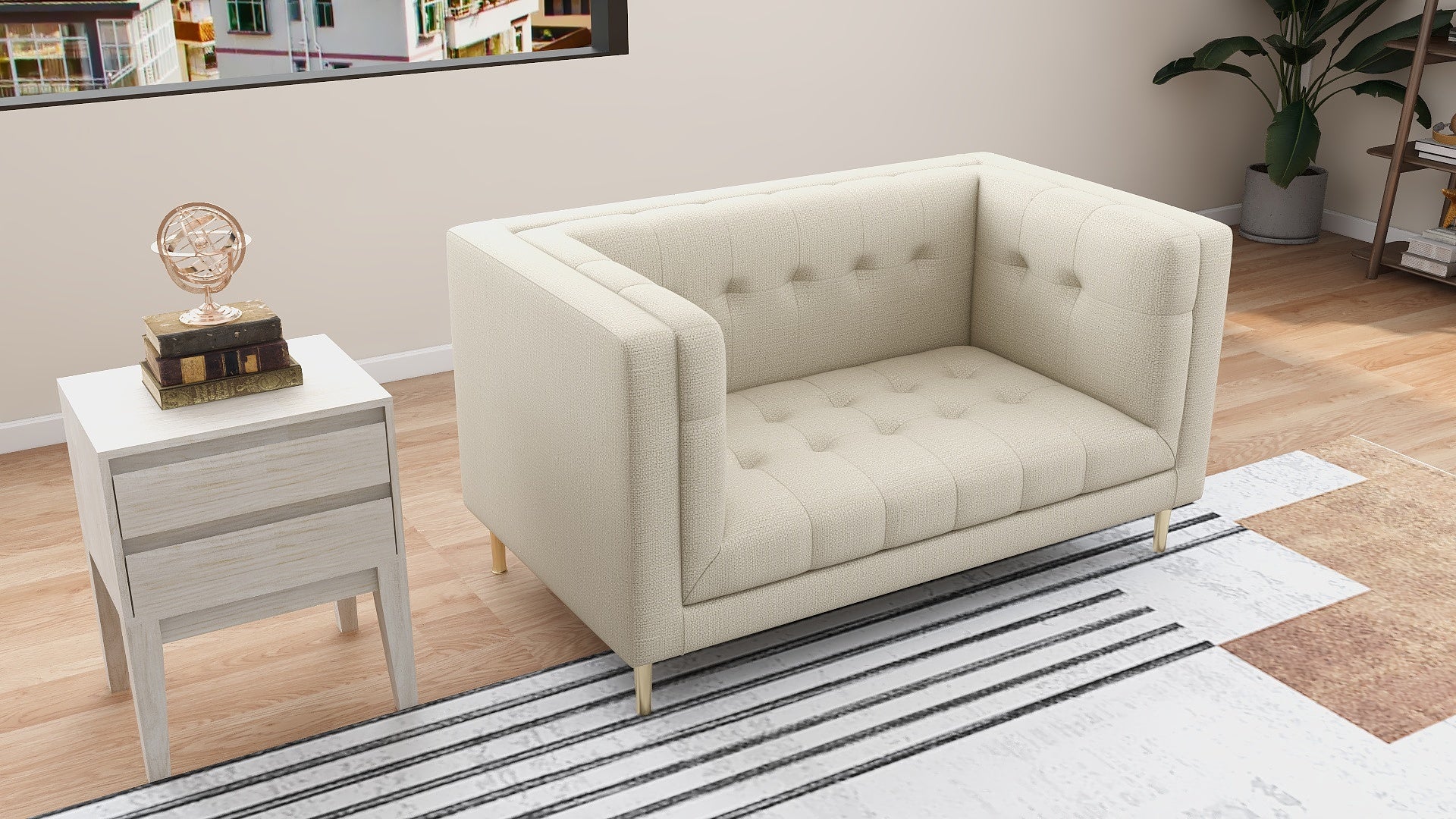 VICI 2-Seater Fabric Sofa AF Home