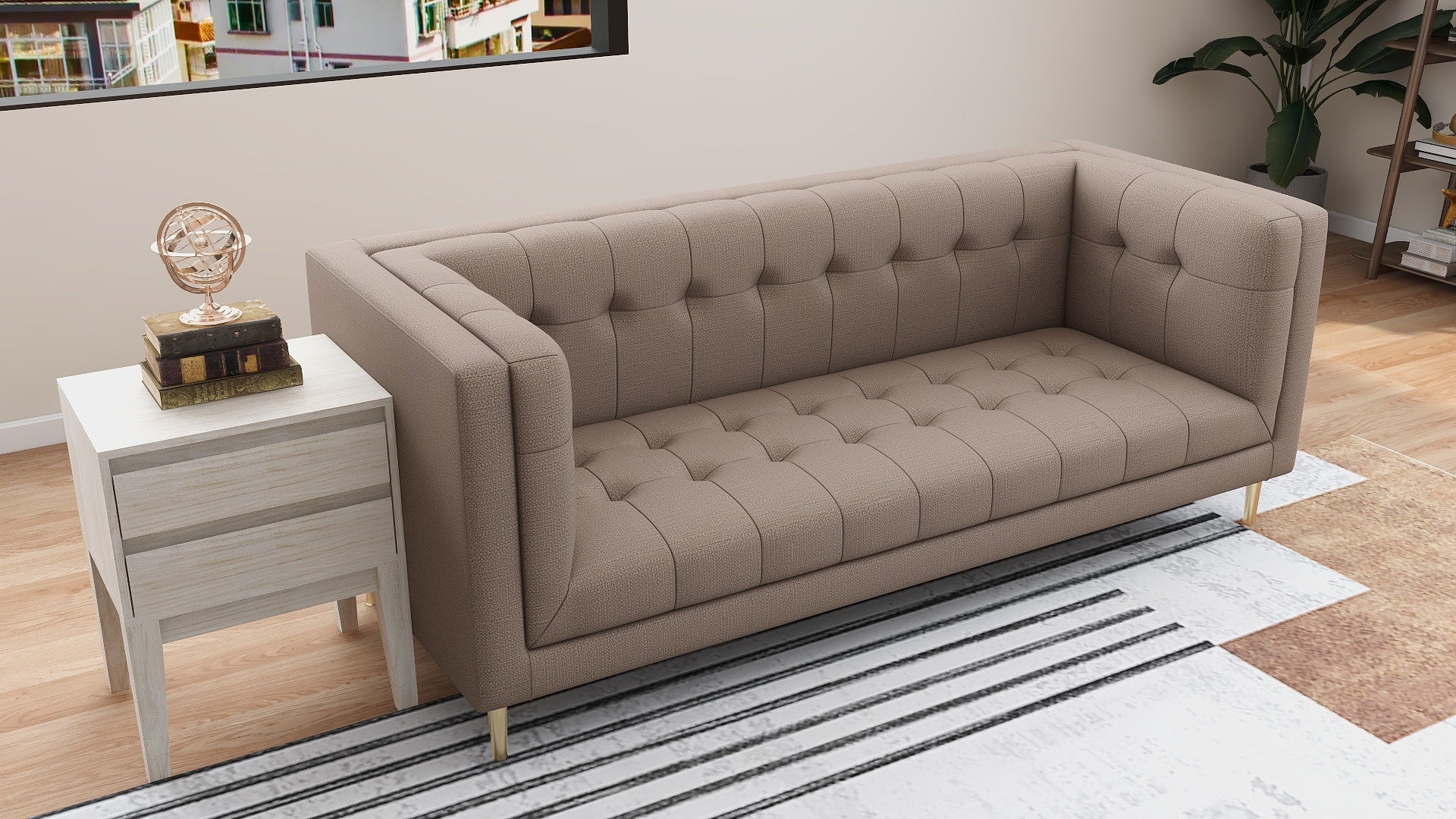 VICI 3-Seater Fabric Sofa AF Home