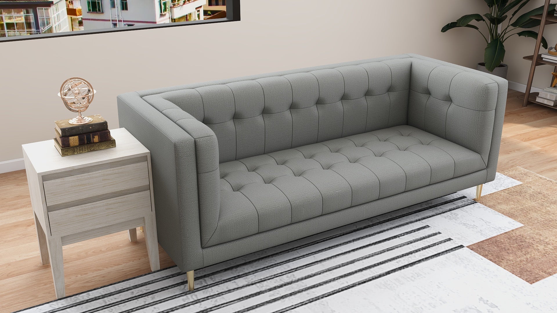 VICI 3-Seater Fabric Sofa AF Home