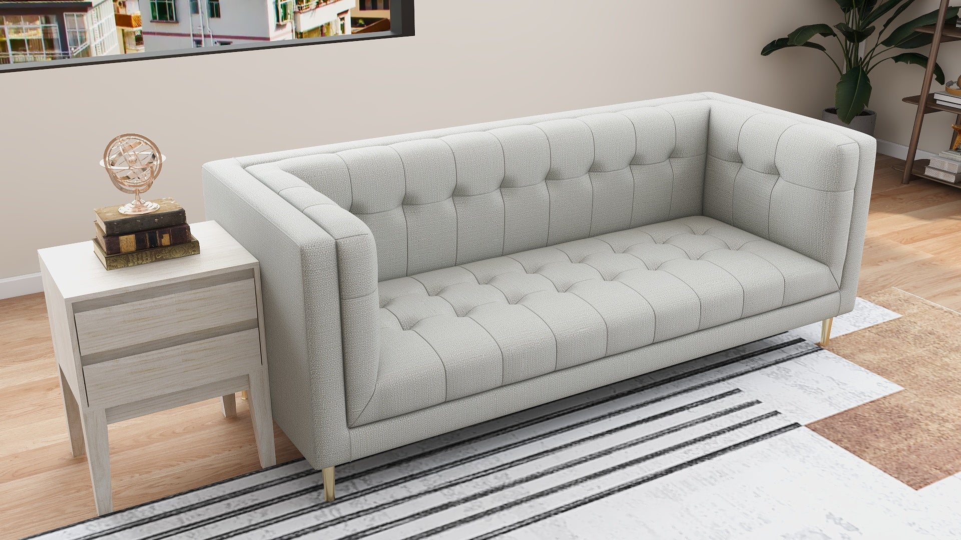 VICI 3-Seater Fabric Sofa AF Home