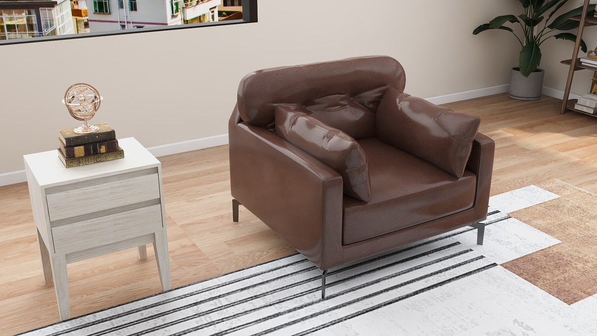 WILLY 1-Seater Leather Sofa Furnigo
