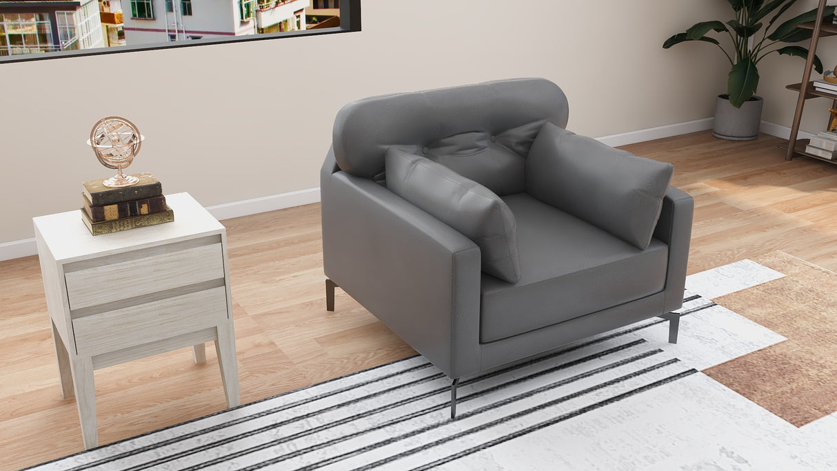 WILLY 1-Seater Leather Sofa Furnigo