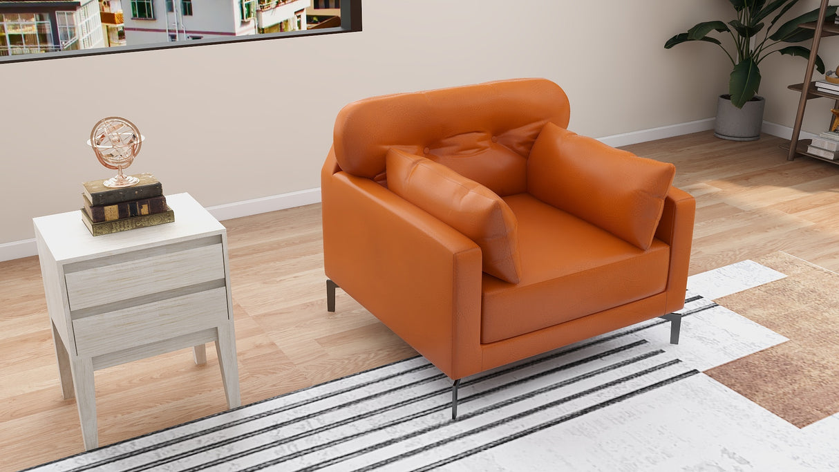 WILLY 1-Seater Leather Sofa Furnigo