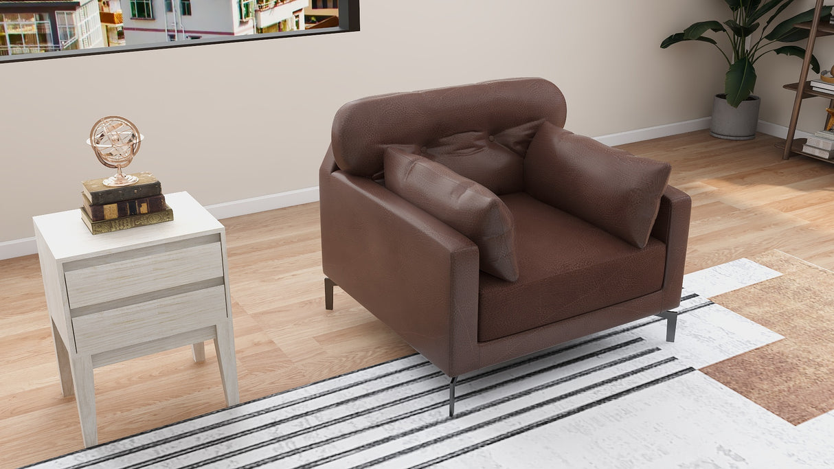 WILLY 1-Seater Leather Sofa Furnigo