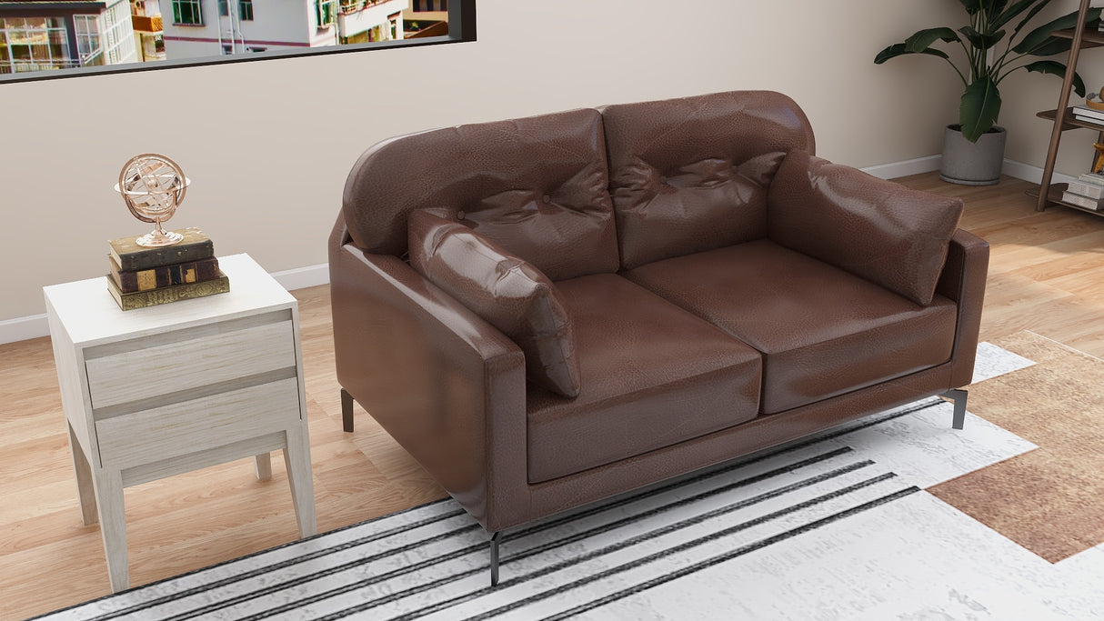 WILLY 2-Seater Leather Sofa Furnigo