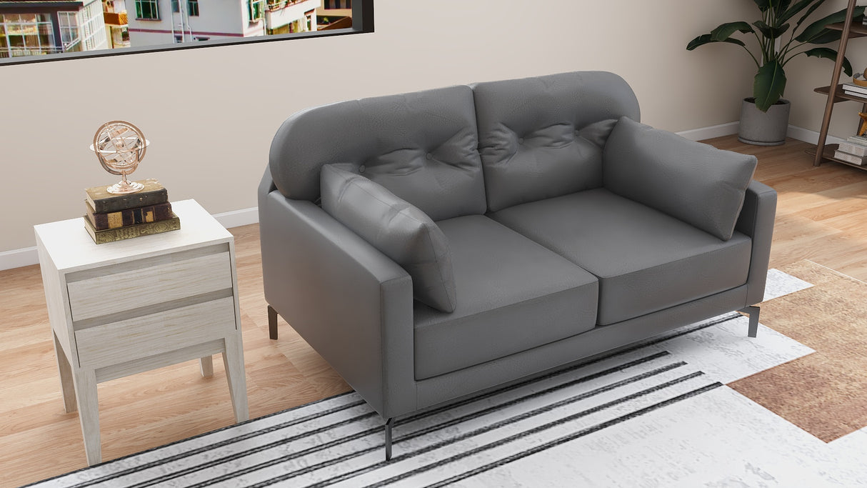 WILLY 2-Seater Leather Sofa Furnigo