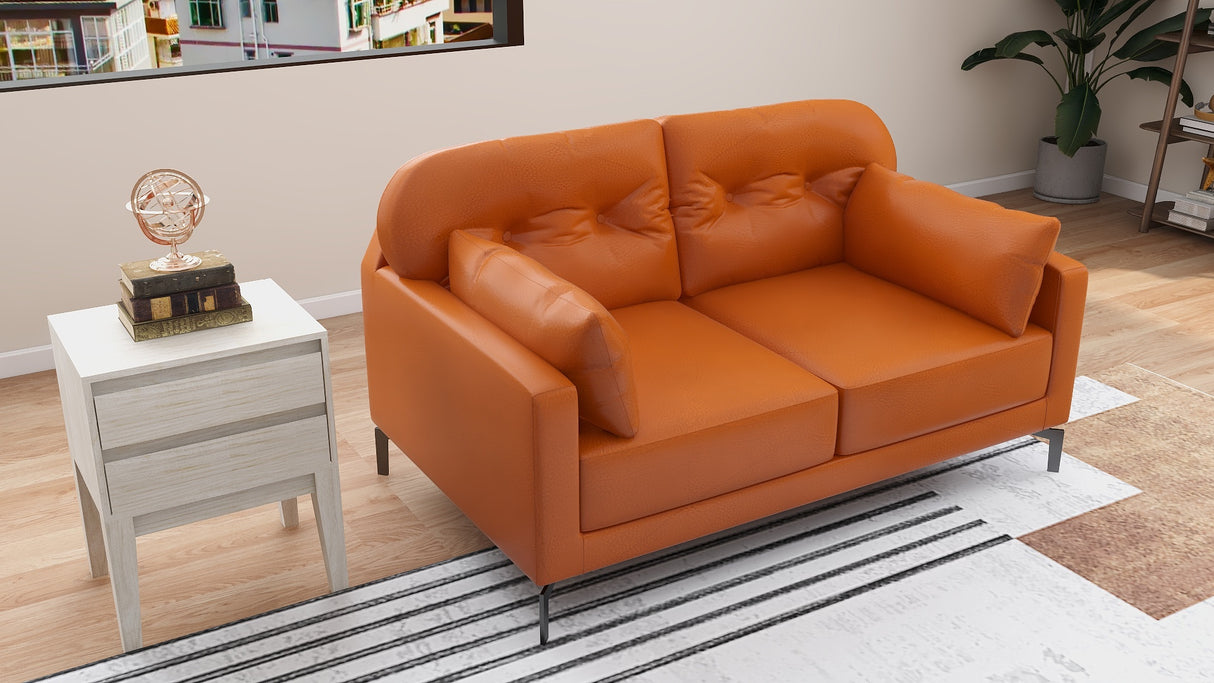 WILLY 2-Seater Leather Sofa Furnigo
