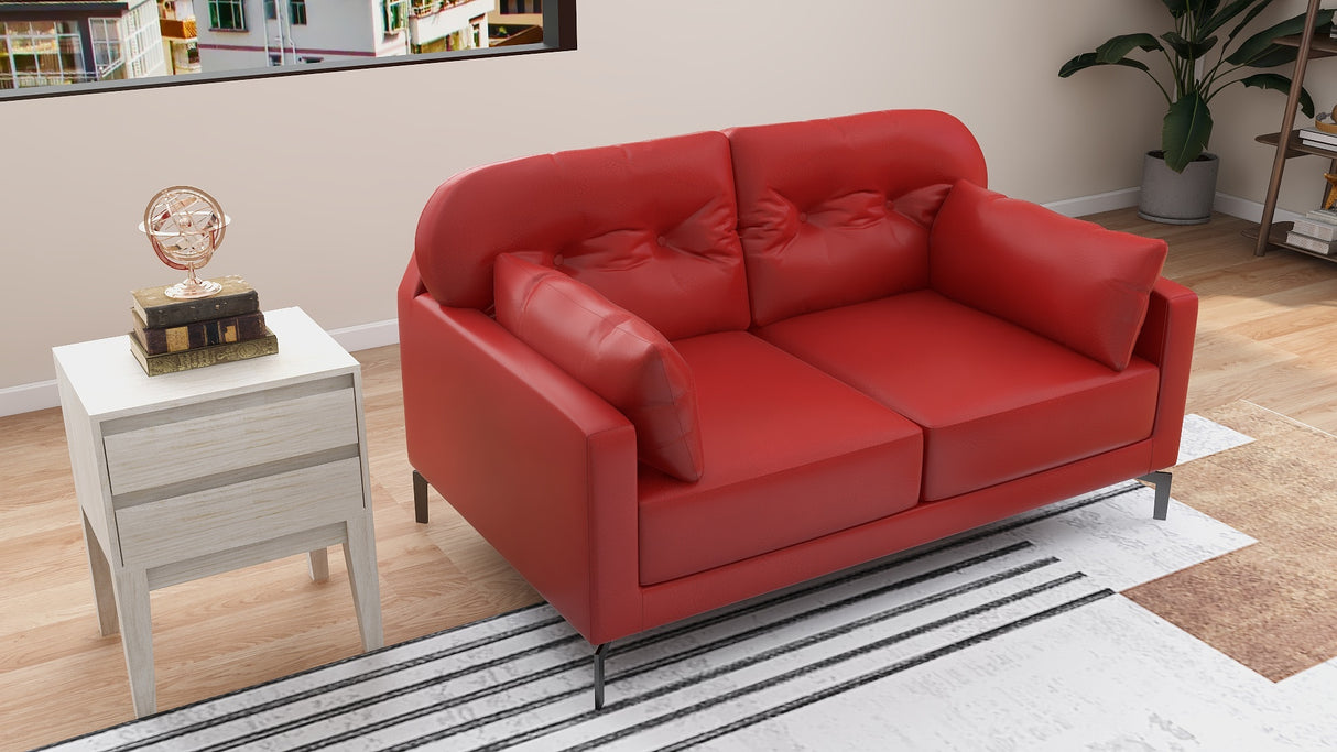 WILLY 2-Seater Leather Sofa Furnigo