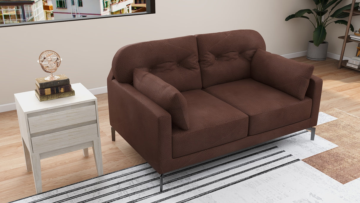 WILLY 2-Seater Leather Sofa Furnigo