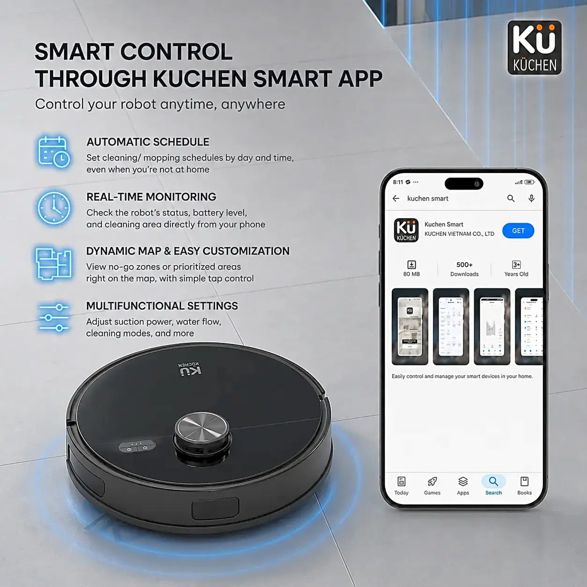 Robot Vacuum Cleaner KU PPR3006