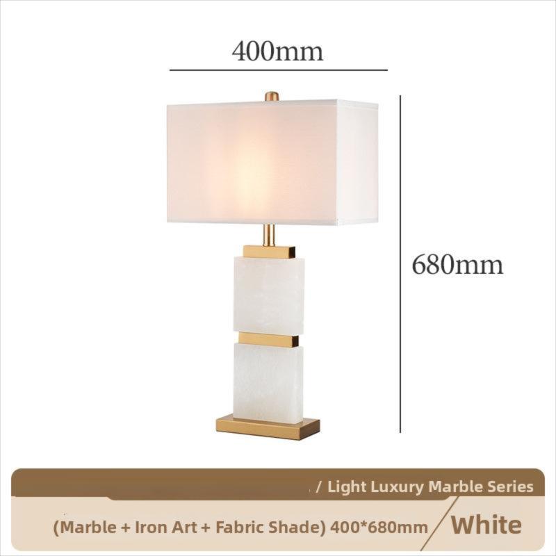 Milano Glow - Arine - N167 - Light Luxury American-Style Marble Table Lamp with Dimmable LED, Elegant Ambient Lighting for Modern and Functional Spaces - Living Room / Bedroom / Bedside / Study / Hotel Milano