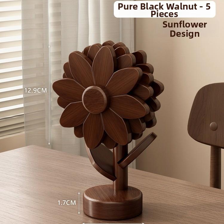 Timberra - Misty - SunBloom Wooden Heat-Proof Placemat - Dining Room / Kitchen Timberra