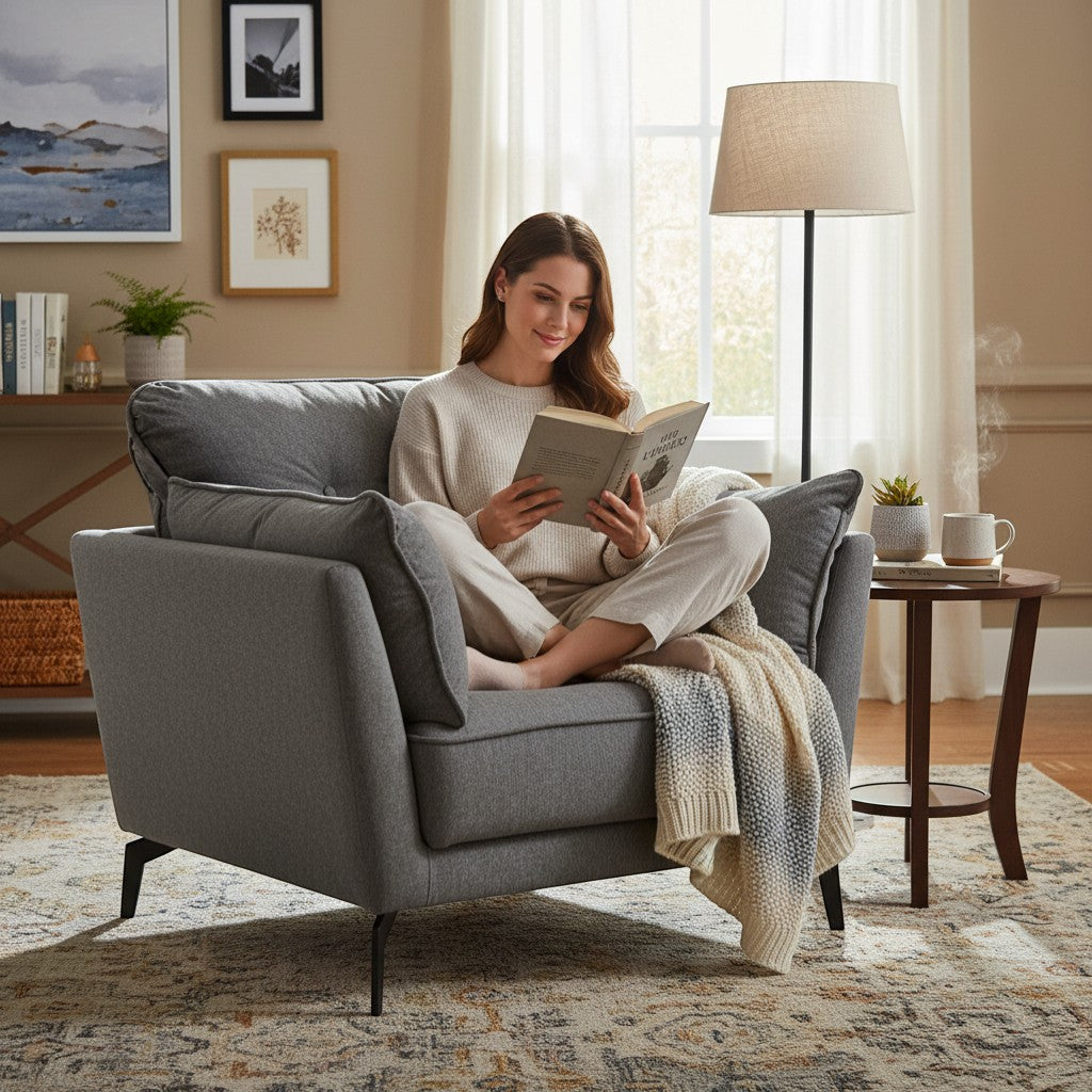 Willy 1-Seater Fabric Sofa Furnigo