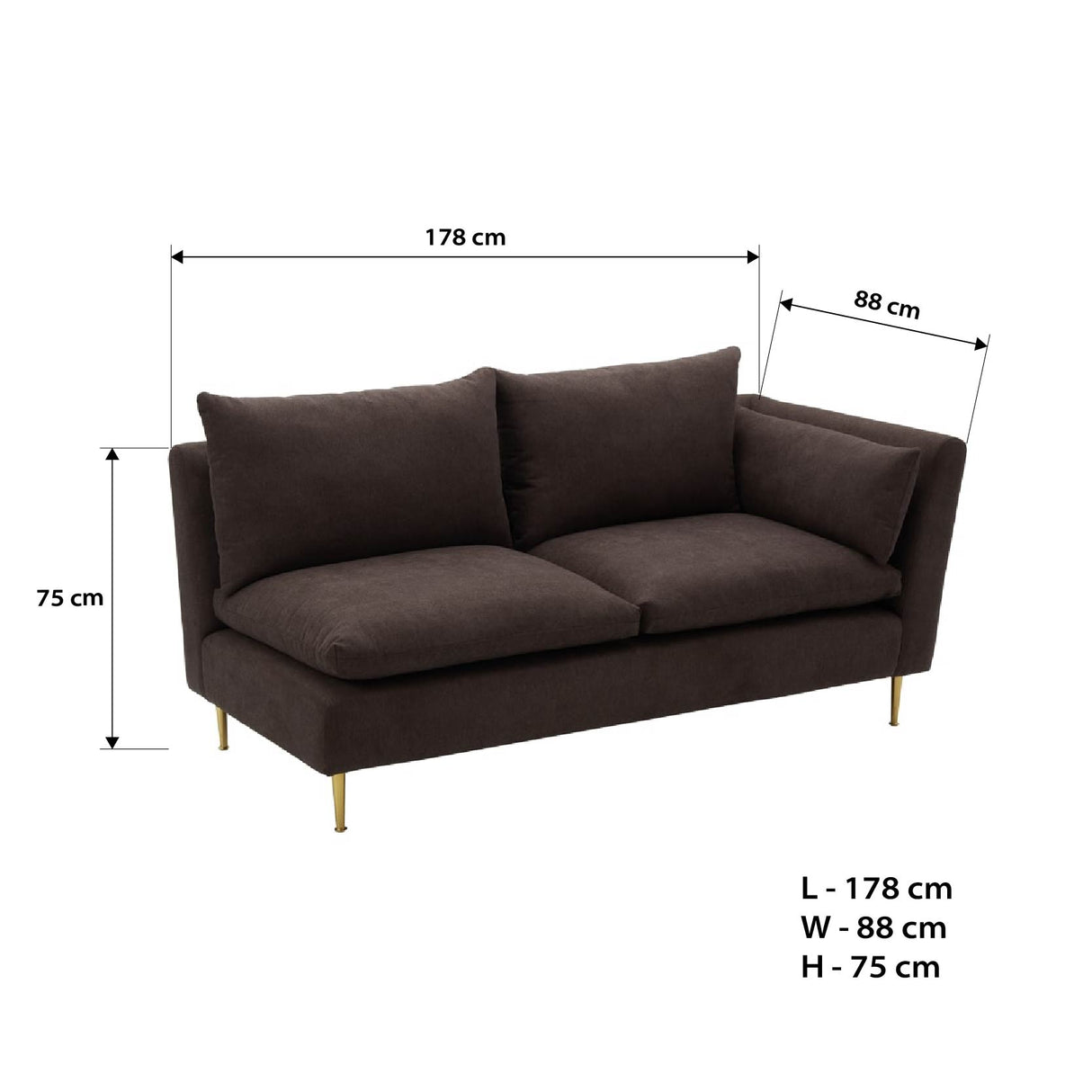 ARMANI L-Shape Fabric Sofa Furnigo