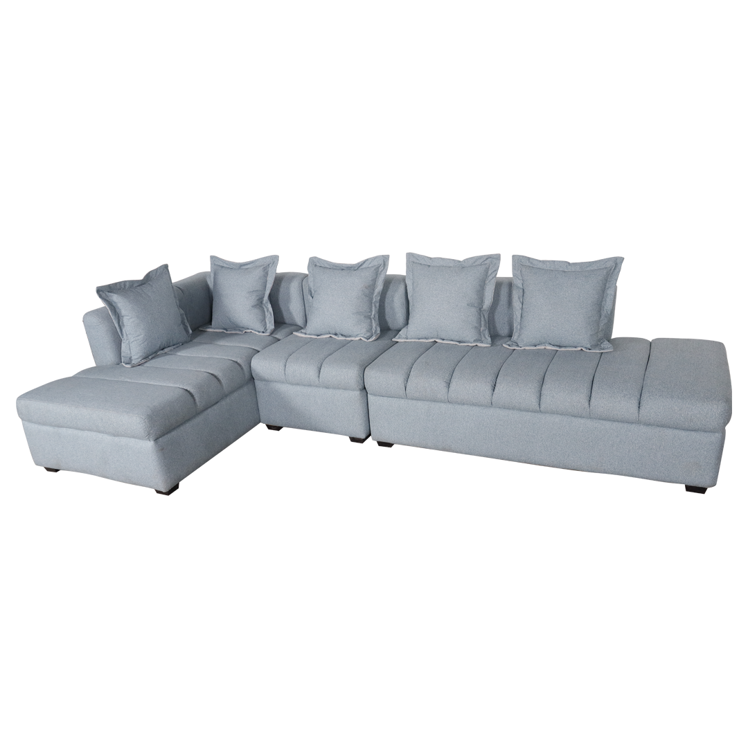 Becca L-Shape Fabric Sofa Set Furnigo