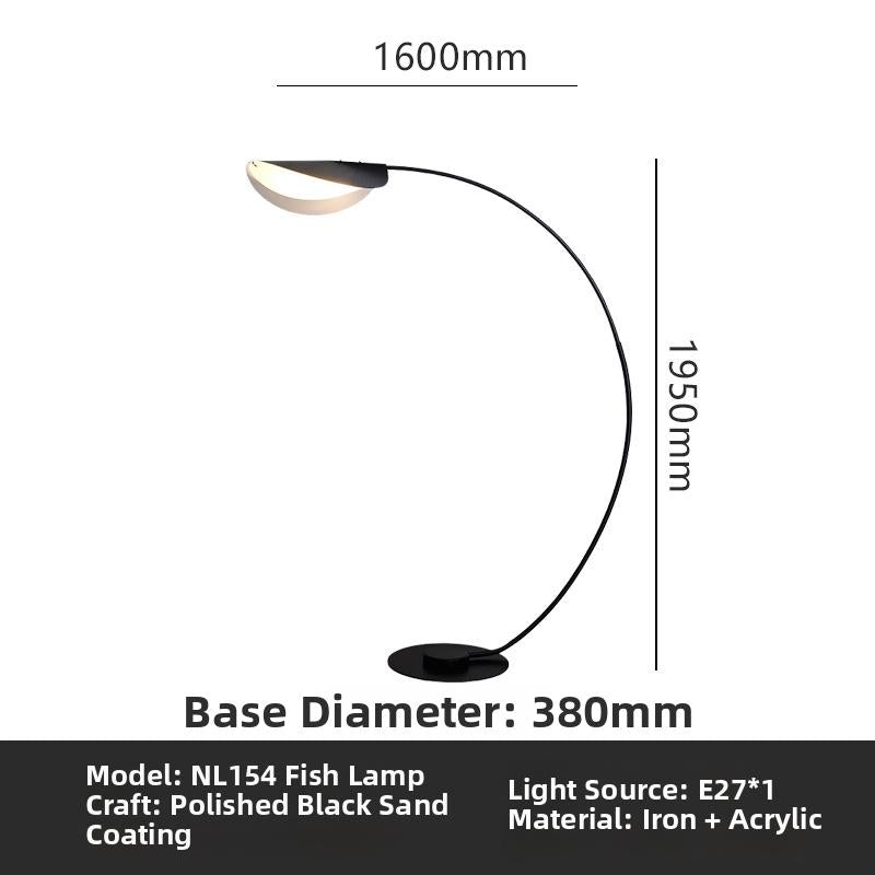 Milano Glow - Aerisio - Nl121 - Nordic Fisherman Floor Lamp with Sculptural Designer Form, Artistic Ambient Lighting for Modern Statement Interiors - Living Room / Bedroom / Sofa Area / Model Room Milano