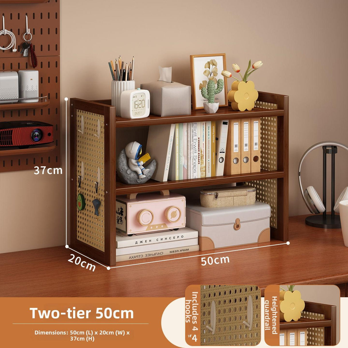 Timberra - Miracle - DeskMate Bookshelf Storage Rack - Office / Study Timberra