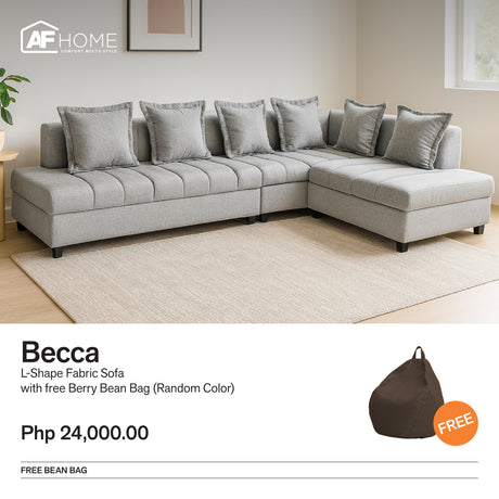 BECCA L-Shape Fabric Sofa Furnigo