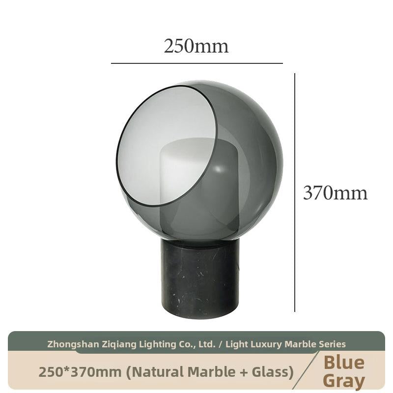 Milano Glow - Artek - N126 - Post-Modern Marble and Glass Table Lamp with Creative Designer Style, Elegant Ambient Lighting for Light Luxury Interiors - Living Room / Bedroom / Bedside Milano