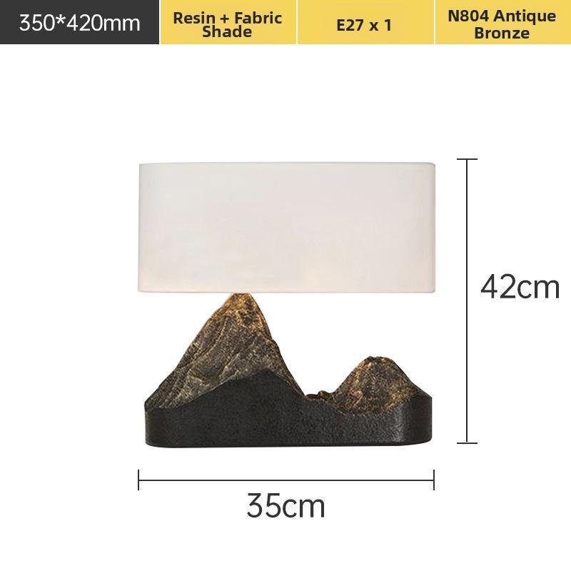 Milano Glow - Aston - N804 - Zen Mountain Table Lamp with Creative Resin Design, Warm LED Ambient Lighting for Calm and Artistic Spaces - Bedroom / Bedside / Study / Living Room Milano